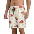 thumbnail image 2 of Bixox Men's Cartoon Flat Mushrooms printing Casual Classic Fit Short Summer Beach Shorts, 2 of 6