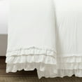 thumbnail image 4 of Lush Decor Ella Ruffle Lace Collection 3-Piece White Duvet Sets, King, 4 of 10