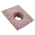 thumbnail image 4 of 2xSalon Mesa Toalla Colcha Cara Almohadilla Cara Almohada Toalla Con Agujero Para La Cara Marrón Claro, 4 of 8