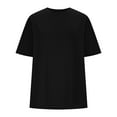 thumbnail image 5 of Timegard Womens Tops Crew Neck 1/2 Sleeve Blouse Casual Loose Comfy Drop Shoulder Tops Basic Tee Shirts, 5 of 5