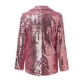 thumbnail image 5 of CENL Women Shinny Sequins Blazer Casual Party Jacket Coat Fall Rave Outerwear Blazer, 5 of 9