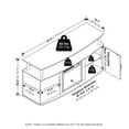 thumbnail image 3 of Furinno JENSEN Fireplace TV Stand for TV up to 55" in Plain White, 3 of 4
