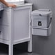 thumbnail image 5 of Cubo de basura de plástico, cubo de basura de cocina, armario colgante de pared, cubo de basura colgante con tapa automática para puerta de casa, Gris Macarena bote de basura de cocina, 5 of 7