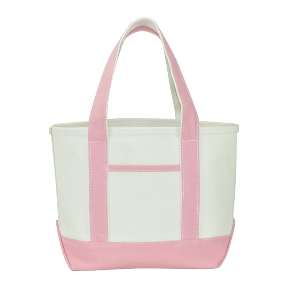 14" Mini Cotton Canvas Gift Tote Bag in Pink