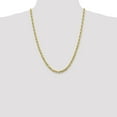 thumbnail image 5 of Solid 14K Yellow Gold 5.2mm Diamond-cut Quadruple Rope Lobster Lock Chain - 24", 5 of 8