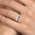 thumbnail image 4 of Gem Stone King 18K Rose Gold Plated Silver Sky Blue Aquamarine and White Zirconia Engagement Ring for Women | 2.25 Cttw | Round 6MM | Gemstone March Birthstone | Size 8, 4 of 6
