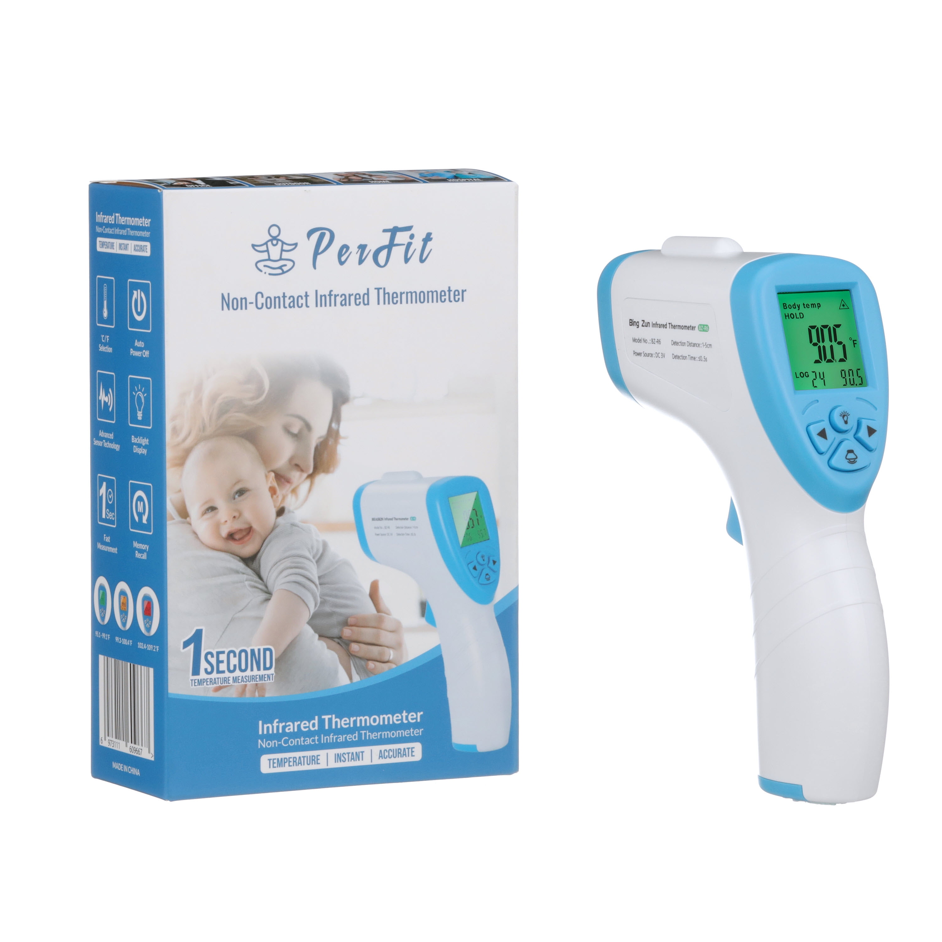 Infrared NonContact Digital Forehead Thermometer Temp Gun Adult Kid Celsius only 