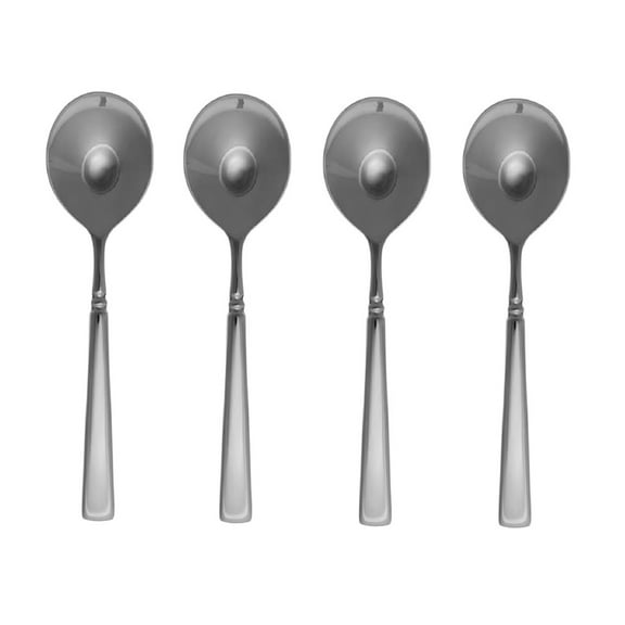 Oneida Easton 18/10 Stainless Steel Round Bowl Soup Spoon (Set of Four)