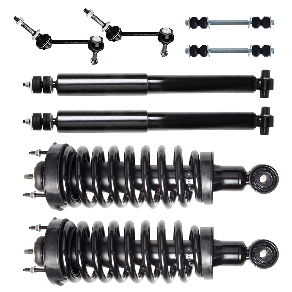 CCIYU Complete Suspension Kit Fits 03 04 05 06 07 08 09 10 11 for Crown Victoria Includes Strut Spring Assembly, Rear Shock Absorber, Stabilizer Bar Link Kit, Stabilizer Bar Link