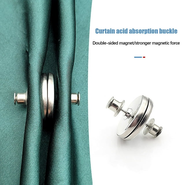 Meitianfacai Fermeture Magnétique pour Rideaux, Pinces Magnétiques pour Rideaux Intérieur Extérieur Empêchent la Lumière de Fuir, Aimants de Poids de Rideaux Robustes pour Pergola Patio Gazebo Cabana, Grande Taille0,66 Po