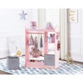 thumbnail image 3 of ZXNYH Kids Dress up Storage with Mirror and Storage Bin,Kids Play Armoire Dresser with Mirror,Kids Costume Organizer, Pretend Storage Closet for Kids,Costume Storage Dresser (White), 3 of 7