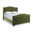 thumbnail image 6 of Jennifer Taylor Home Marcella Tufted Wingback Queen Bed Olive Green, 6 of 6