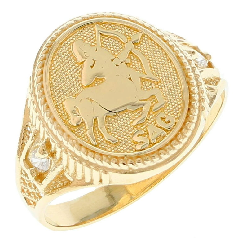 Mens 10k gold cz rings deals