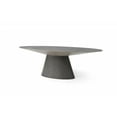 thumbnail image 2 of HomeRoots 370712 Gray Oak Veneer Oval Dining Table - 95 x 43 x 30 in., 2 of 3