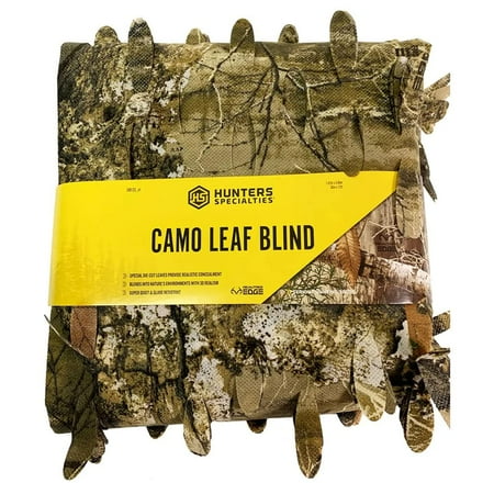 Hunters Specialties Camo Leaf Blind - Hunting Durable Lightweight Quiet Realistic Concealment Camouflage Accessory Realtree Edge Camo 56 in X 12 FT C30