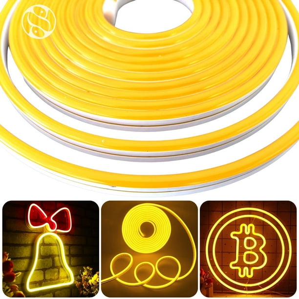 Tira led neon amarilla flexible unicolor 5 metros solo rollo impermeable  DOSYU DY-YL08 | Bodega Aurrera en línea