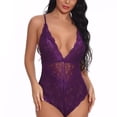 thumbnail image 2 of Mono sexy mono de cosplay suave mono de tela con pantalla de encaje para mujeres adultas, morado, S Noticed XX000036-01, 2 of 7