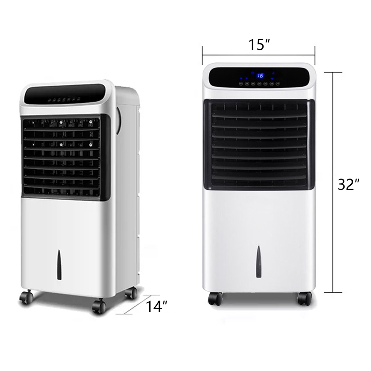 Air Cooler Portable Evaporative Air Cooler Fan with LED Display and ...