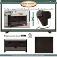 thumbnail image 5 of Storage Bench Sofa, Entryway Bench with 2 Drawers, 2 Hollow Handles, Removable Basket & Cushion, Organizer Storage Bench Shoe Bench for Hallway Entryway Living Room, Fully Assembled, Espresso, 5 of 7