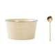 thumbnail image 4 of Taza de porcelana, tazón para avena con cuchara, taza para agua, taza para bebidas, taza de cerámica para bebidas calientes Beige, 4 of 8