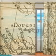 thumbnail image 2 of Splicing Pattern Old Map America New Orleans Semi Sheer Curtains Window Voile Drapes Panels Treatment-55X84in for Living Room Bedroom Kids Room, 2 of 4