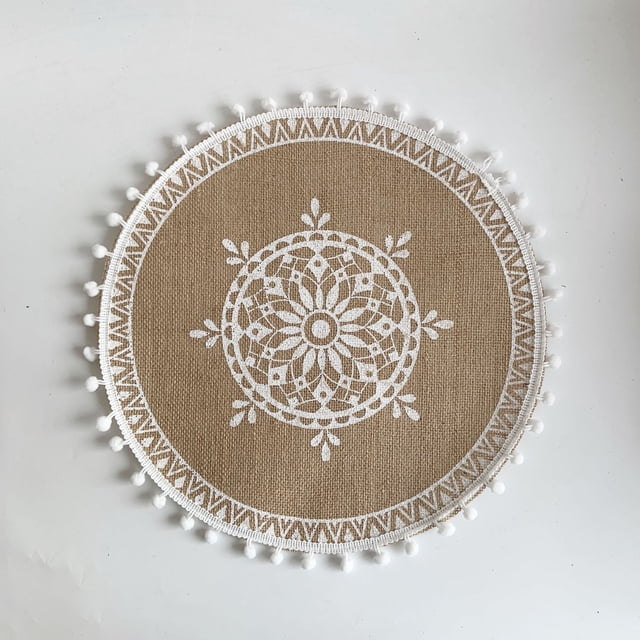 Granjero Gordo Juego de 6 manteles individuales de algodón resistentes al calor, antideslizantes y lavables para mesa, accesorios de decoración de cocina (14,96 pulgadas, A06)