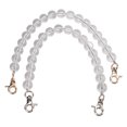 thumbnail image 1 of Cadenas transparentes acrílicas para mujer, cuentas redondas de 30cm, accesorios de repuesto para decoración de bolsos DIY, 14mm, 2 uds., 1 of 5