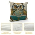thumbnail image 4 of Sheronv Owl Glasses Book Theme Decorative Throw Pillow Cover for Home Couch Living Room Bed Sofa Zipper Closure 1PC 12x12in, 4 of 5