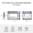 thumbnail image 6 of DHP Miles Low Bunk Bed for Kids, Full Over Full, Blue, 6 of 18