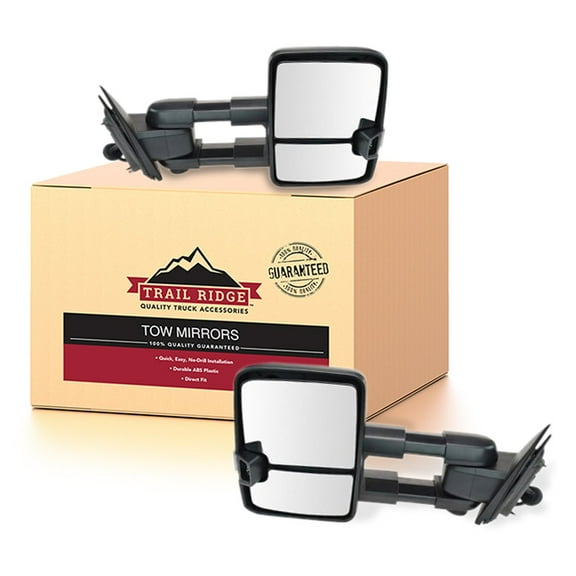 Trail Ridge Tow Mirror Power Folding Heat Memory Smoke Signal OAT Texture for GM TR00285 Fits select: 2014-2018 CHEVROLET SILVERADO, 2014-2018 GMC SIERRA