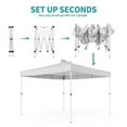 thumbnail image 4 of [US IN STOCK] 10' x 10', Roller Bag and 4 Piece Spike Set, White Slate Instant Tent Shelter Canopy, 4 of 6