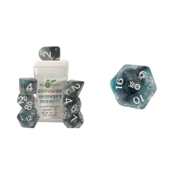 Role 4 Initiative Diffusion Poly Set - Artificers Ingenuity w/Creature Symbols (7)