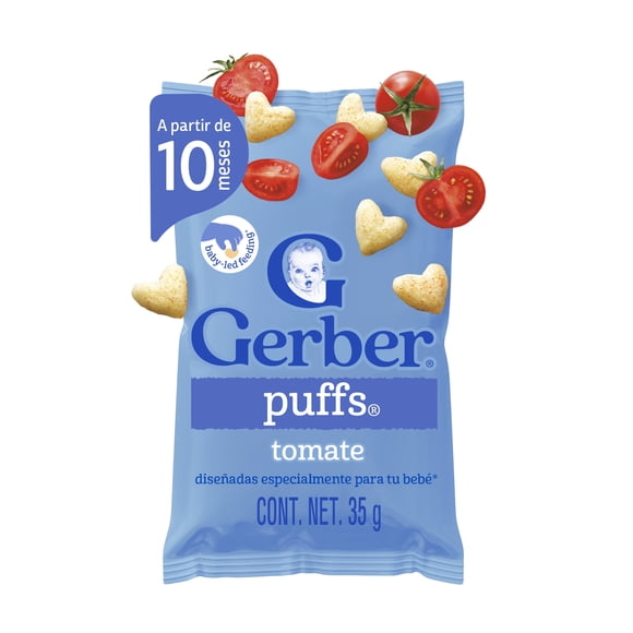 Snacks Gerber puffs etapa 3 sabor tomate 35 g