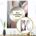 thumbnail image 3 of Designart "Complexity in Rose Gold Circles I" Modern Shapes Transitional Mirror Wall Decor - Modern Pink Abstract Large Printed Mirror Wall Decor For Bedroom - 40" x 30" Inch, 3 of 5