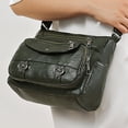 thumbnail image 2 of Stylago Leather Messenger Bags Women's Vintage Crossbody Purses Multiple Zipper Pockets Tote Shoulder Bag with Adjustable Strap Green, 2 of 7
