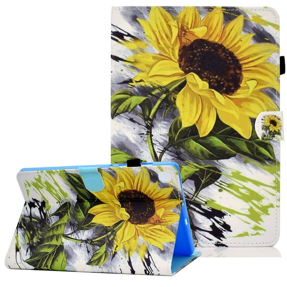 Allytech Slim Case for Samsung Galaxy Tab S6 Lite 10.4" 2020 SM-P610 P615, PU Leather Slim Folio Flip Stand Smart Cover Auto Sleep Wake Shockproof Cover for Samsung Galaxy Tab S6 Lite 10.4", Sunflower