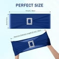 thumbnail image 2 of 30 PCS Spandex Chair Sashes Bows Stretch Chair Cover Band with Buckle Slider Universal Elastic Chair Ties for Wedding Banquet Party Event Decoration (Navy), 2 of 13