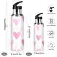 thumbnail image 2 of Yayeee 20oz Insulated Water Bottle Double Wall Stainless Steel with Flip Straw Lid, Geometric Love, 2 of 7