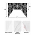 thumbnail image 5 of Horrible Skull Swag Valances for Windows, Small Curtains Drapes, Halloween Black Flowers Skeleton Kitchen Window Curtains Over Sink Rod Pocket Window Treatment Valance for Bedroom/Bathroom 56"x36", 5 of 5