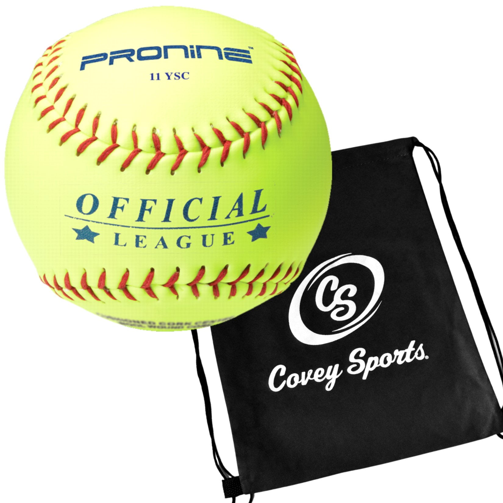 ProNine 11Inch Soft Core Softballs for 10U Girls & Covey Bag 6Pack