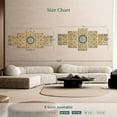 thumbnail image 4 of Elephant Stock Moroccan Ceramic Tile Abstract Wall Art - Horizontal Multi Panel Canvas - Living Room Wall Decor - Decor Elements Multi Panel - Orange And Blue Decor - 68" x 30", 4 of 8