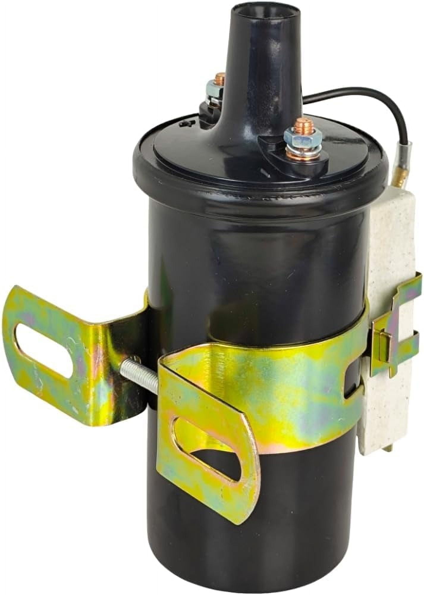 12V Ignition Distributor Coil w/External Resistor Compatible with John Deere 3020 60 70 1010 2010 3010 AT14385 AT15611 for International Case Massey Ferguson Ford 368839R91 189673M92 C5NN14N106B
