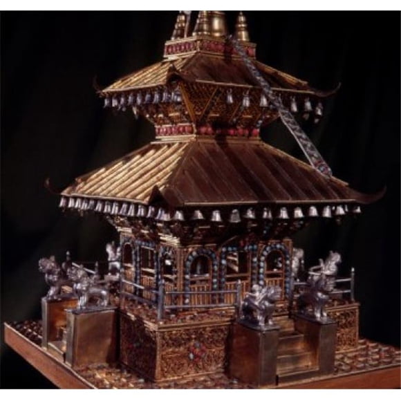 Posterazzi SAL3844139870 Détail de Temple Miniature antiquités-Arts Décoratifs Musée Eisenhower Abilene Affiche Imprimée - 18 x 24 Po.