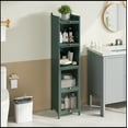 thumbnail image 2 of Modern Four-tier Glass Door Cabinet with Featuring Five-tier Storage, for Entryway Living Room Bathroom Dining Room, 2 of 10