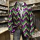 thumbnail image 4 of Ceisia Mardi Gras Sequin Blazer Chevron Pattern Men's Regular Fit Party Jacket Long Sleeve Sparkly Multicolor XXL Gift, 4 of 6