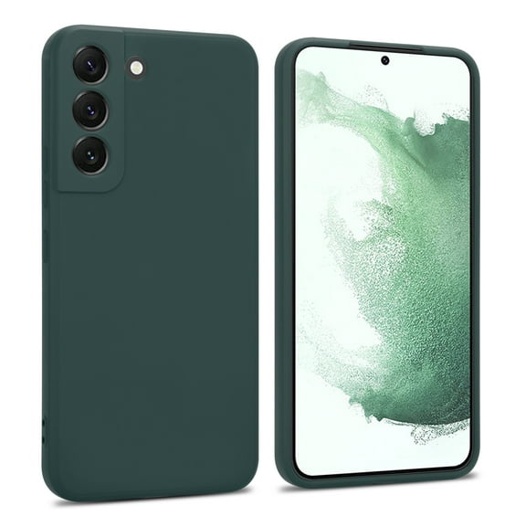Samsung Galaxy S22 Plus Case Silky Soft Touch, Liquid Silicone Protective Phone Case Green