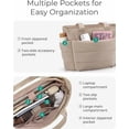 thumbnail image 6 of Win s Way Women's Puffer Tote Bag Lightweight Quilted Shoulder Bag Large Capacity Waterproof Work Travel Gym Handbag Multi-Pocket, 6 of 9