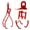 Red, variant on Heavy Duty Hand Corn Sheller Manual Farm Corn Thresher with Wooden Handle Cast Iron Thresher for Efficient Corn Shelling Orange
