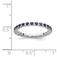 thumbnail image 5 of 925 Sterling Silver Stackable Expressions Created Sapphire Ring Size: 9; for Adults and Teens; for Women and Men, 5 of 5
