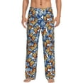 thumbnail image 2 of Picia Colorful Butterfly1 Mens Soft Woven Cotton Elastic Waistband Sleep Pajama Pant Lounge Sleep Pant With Pockets And Drawstring-Small, 2 of 9